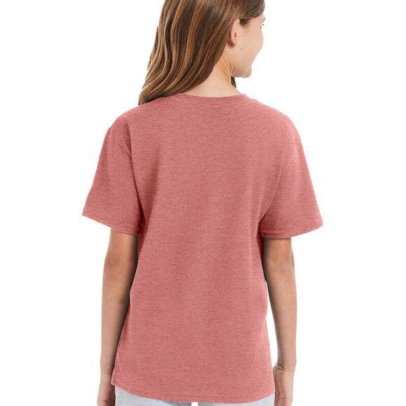 Hanes Perfect-T Youth T-Shirt Mauve Heather NWOT Various Sizes - Picture 2 of 2